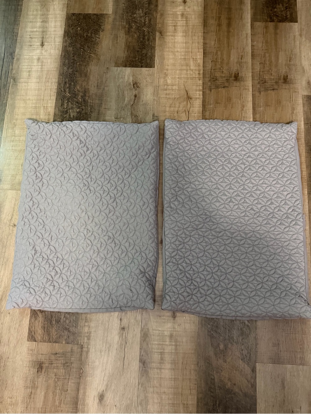 Gray Quilted Pillow Shams - Neutral Home Bedding